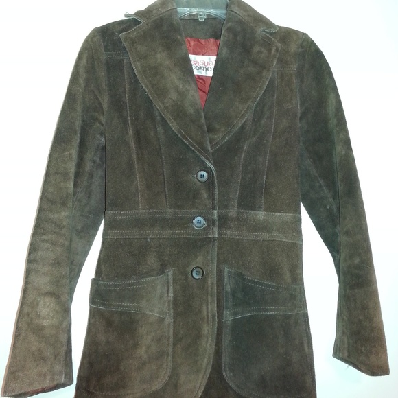 Casual Corner Jackets & Blazers - vtg Casual Corner jacket Suit 100% leather Size 7